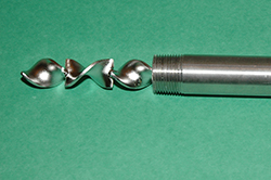 Figure #3: Metal Helical Static-Mixer with Threaded Ends